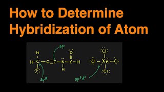 How to Determine the Hybridization of an Atom sp sp2 sp3 sp3d sp3d2 Practice Problem amp Example [upl. by Howland]