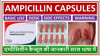 AMPICILLIN CAPSULES ANTIBIOTICS USE DOSE SIDE EFFECT एम्पीसिलीन कैप्सूल की जानकारी सरल भाषा में [upl. by Onairpic]