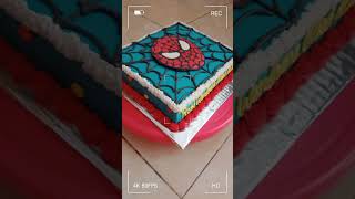 Spiku hias karakter Spiderman cake [upl. by Acinonrev]