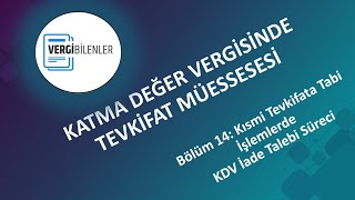 KDV TEVKİFATI BÖLÜM 14 Kısmi Tevkifata Tabi İşlemlerde KDV İade Talebi Süreci [upl. by Michi627]