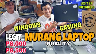 PINAKA MAAYOS na LAPTOP MURA at QUALITY WINDOWSGAMING sa LEGIT SELLERJOSEPH TELECOM GREENHILLS [upl. by Eirtemed]