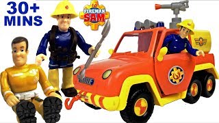 FIREMAN SAMS TRAINING TOWER WITH THREE LEVELS LADDER FLAMES WORKING DOOR MASK amp DUMMY [upl. by Ydorb]