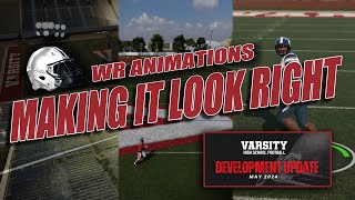 Varsity high school football video game  MAY 2024 Dev UPDATE [upl. by Elaynad]