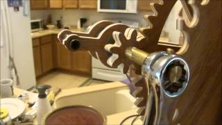 Wood Gear Clock Remontoire [upl. by Tawney294]