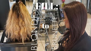 how to properly FILL BLONDE HAIR to CHOCOLATE BRUNETTE [upl. by Elly]