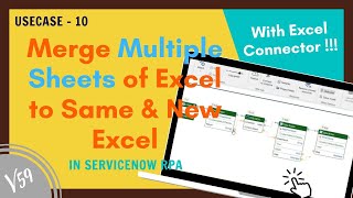 Merge Multiple Sheets of Excel to Same or New Excel excel usecases snow [upl. by Aikyn]