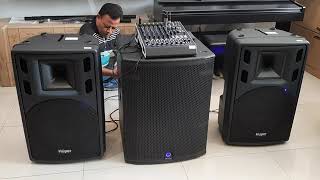 Speaker Huper HA400 VS Sub Turbosound IQ18 amp Mixer Super Phantom 6 [upl. by Ahseele349]