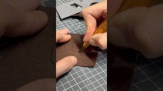 A 3d printed leather wallet 🤔 leathercraft handmadecraft cardholder craft leatherwork asmr [upl. by Kata]