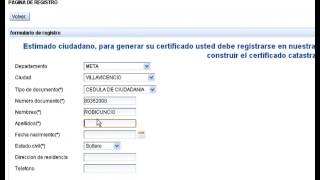 TUTORIAL CERTIFICADO CATASTRAL EN LÍNEA Registro [upl. by Galang]