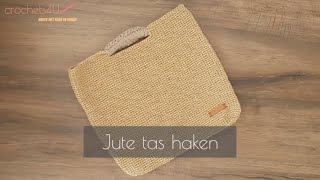 Jute tas haken  Crochet jute bag [upl. by Nyrroc]