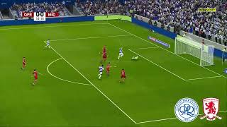 QPR vs Middlesbrough Highlights  EFL Championship 2324  PES 21 [upl. by Brightman]