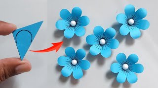 Very Easy Paper Flower Craft  Paper Flower Making Step By Step  DIY Paper Flower Craft [upl. by Wanids]