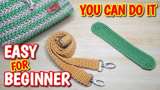 TUTORIAL HOW TO MAKE A VERY EASY CROCHET BAG BASE amp CROCHET BAG STRAP FOR BEGINNERS V2 [upl. by Jordison]