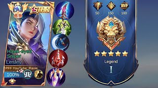 LESLEY 2024 NEW BEST BUILDS amp EMBLEMS LAST MATCH TO MYTHIC  LESLEY PERFECT NO DEATH RANK GAMEPLAY [upl. by Shulem]