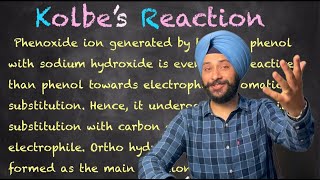 Kolbe Reaction with Mechanism  Organic Chemistry [upl. by Nayar221]