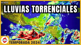 LLUVIAS TORRENCIALES para Centroamérica y México El Salvador Guatemala Honduras y Nicaragua [upl. by Euqirrne]