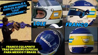 Franco Colapinto Y el casco en homenaje a Carlos Reutemann que Usará en México y Brasil F1 radio [upl. by Nnyleuqaj474]