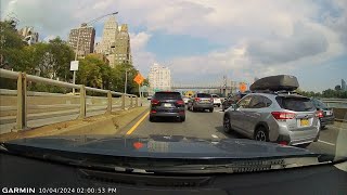 Dirty Jersey Trash Throws Garbage Out The Window On The FDR Drive dashcam [upl. by Rehpotsirhk323]