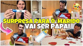 VOCÊ VAI SER PAPAI  SURPRESA PARA O MARIDO  REVELANDO A GRAVIDEZ [upl. by Cherye688]