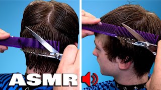 Barber ASMR Haircuts 30 Minutes No talking  Scissor Cutting [upl. by Anesor]