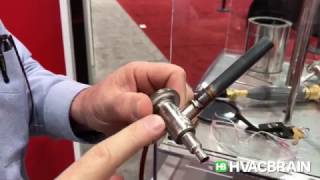 Danfoss TU valve brazing demo  AHR Expo 2017 [upl. by Alesram]