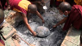 Khen Rinpoche cremation day and discovering relics [upl. by Heins]