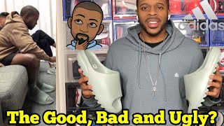 Adidas Yeezy Slide Salt Review and On Foot [upl. by Bigod433]