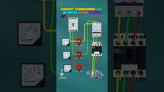 Wiring Method of Current Transformer and AM Meter electricalwork electrician [upl. by Nyrb]