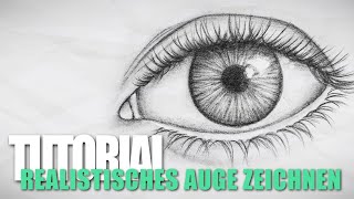 AUGE ZEICHNEN TUTORIAL FÜR ANFÄNGER  Schritt Für Schritt  ZEICHNEN LERNEN FÜR ANFÄNGER 4 [upl. by Ynnaej515]