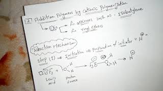 Cationic polymerization of isobutylene  part 1 [upl. by Biagi]