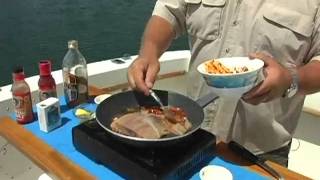 Dan cooks up a yellowtail dish [upl. by Ronalda]