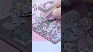 Rabbit bedroom sticker book asmr decoration sticker asmr shorts decoration [upl. by Leasim]