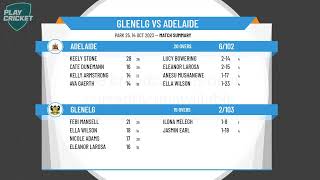 SACA Premier Cricket  Kookaburra Womens 1st Grade T20  Round 2  Glenelg v Adelaide [upl. by Lannie]