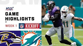 Ravens vs Dolphins Week 1 Highlights  NFL 2019 [upl. by Kayley]