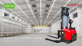 Straddle Legs Fully Electric Stacker ESW1630 [upl. by Arquit]