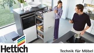 Beautiful and intelligent kitchens with InnoTech drawers and Sensys hinges from Hettich [upl. by Tat]