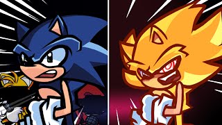 Friday Night Funkin Schizomania Song Phantasm Remix  FNF Mod HARD  Sonic vs Fleetway [upl. by Aenej309]