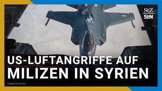 Syrien USA fliegen Luftangriffe auf Irangestützte Milizen [upl. by Nitsirhc]