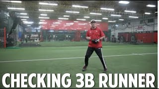 How to check a runner in Baseball or Softball [upl. by Zehcnas]