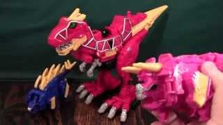 Power Rangers Dino Charge Megazord Review Zyuden Sentai Kyoryger Kyoryujin [upl. by Aubine]