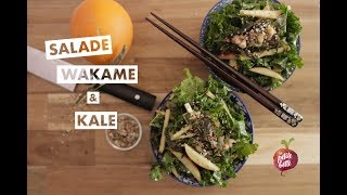 SALADE WAKAME ET KALE 🥗🥢🍎Salade asiatique dalgues wakame et chou frisé [upl. by Nichy924]