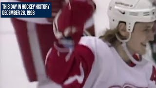 Sergei Fedorov Scores Five Goals For Detroit Red Wings In OT Thriller  This Day In Hockey History [upl. by Heck]