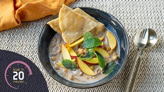 Indiase kikkererwten curry met nectarine amp flatbread  Klaar in 20 minuten [upl. by Aneloaup]