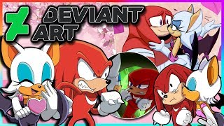 Knuckles and Rouge VS DeviantArt FT Tails [upl. by Enitsirt871]