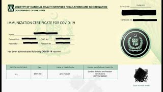 How to get Nadra corona vaccination certificate covid19  National Immunization Management System [upl. by Belicia401]