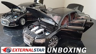 Unboxing and review of 2014 Audi A8L W12 by Kyosho [upl. by Cirone]