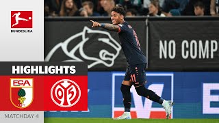 Various Goals On Both Sides  FC Augsburg  1 FSV Mainz 05 23  Highlights  MD 4 – Bundesliga [upl. by Idalina]