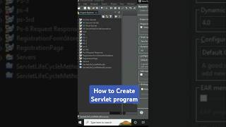 How to create Servlet Program viralshort servlet [upl. by Pazice804]