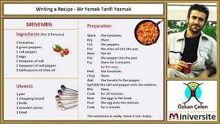 28 Writing a Recipe  Bir Yemek Tarifi Yazmak [upl. by Sammer]