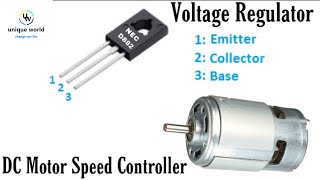 Dc voltage regulator with D882 Transistor  How to make Dc motor speed Controller [upl. by Arracot332]